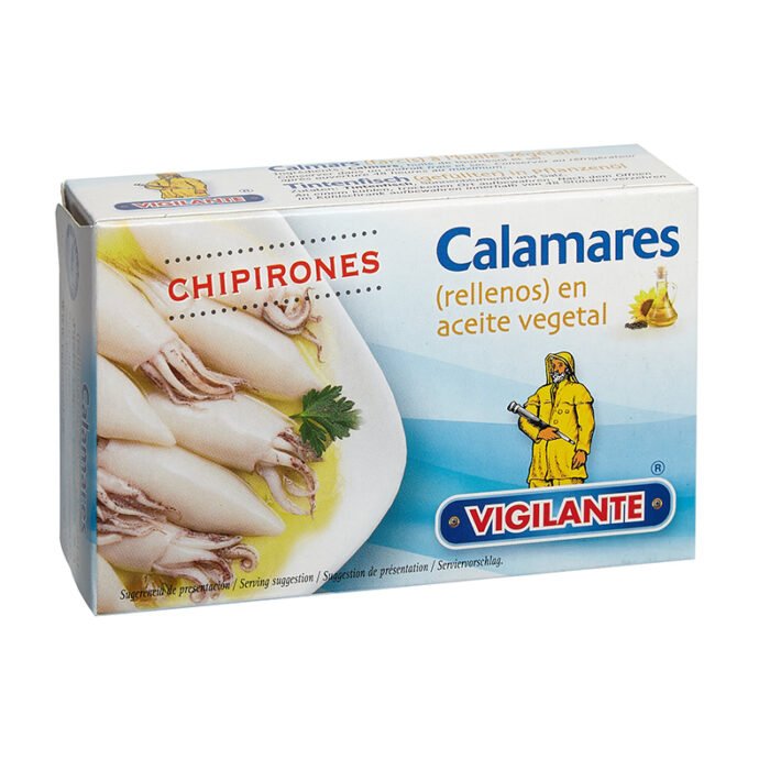 Calamares (rellenos) en aceite vegetal VIGILANTE Peso neto: 111g