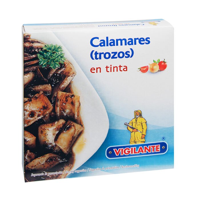Calamares (trozos) en tinta VIGILANTE Peso neto: 280g