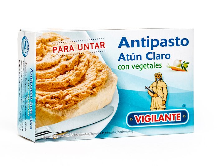 Antipasto Atún claro con vegetales VIGILANTE (OL120) Peso neto:115g